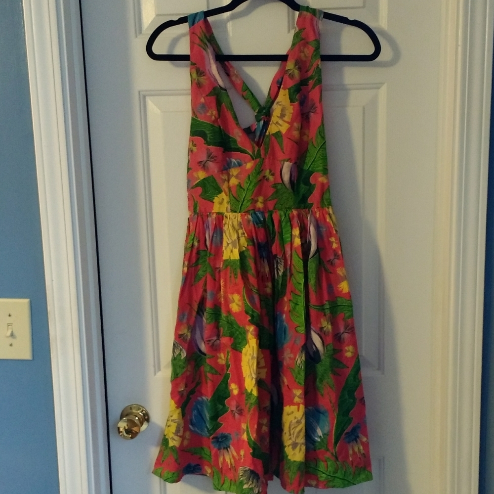 French Connection Floral Pink and Green Dress